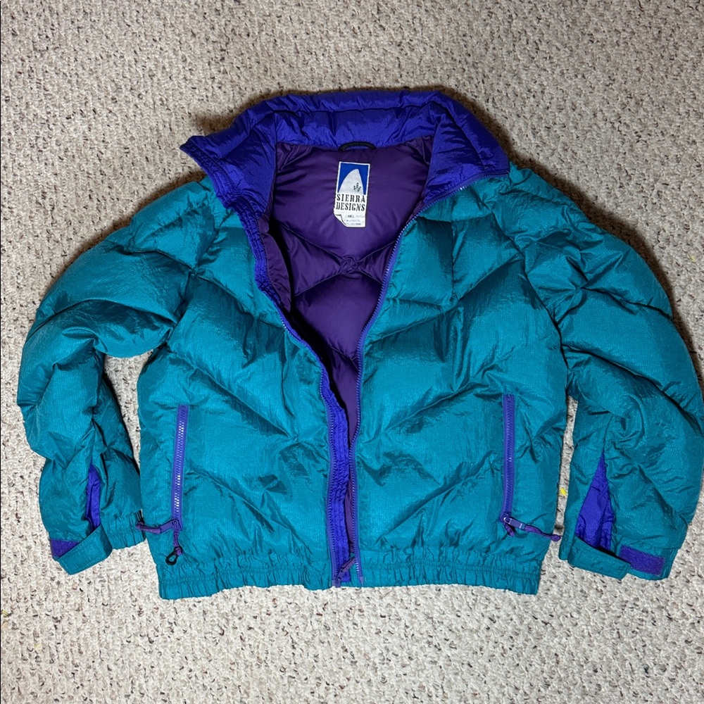 Sierra Designs Vintage Goose Down Puffer Jacket Womens Size 12